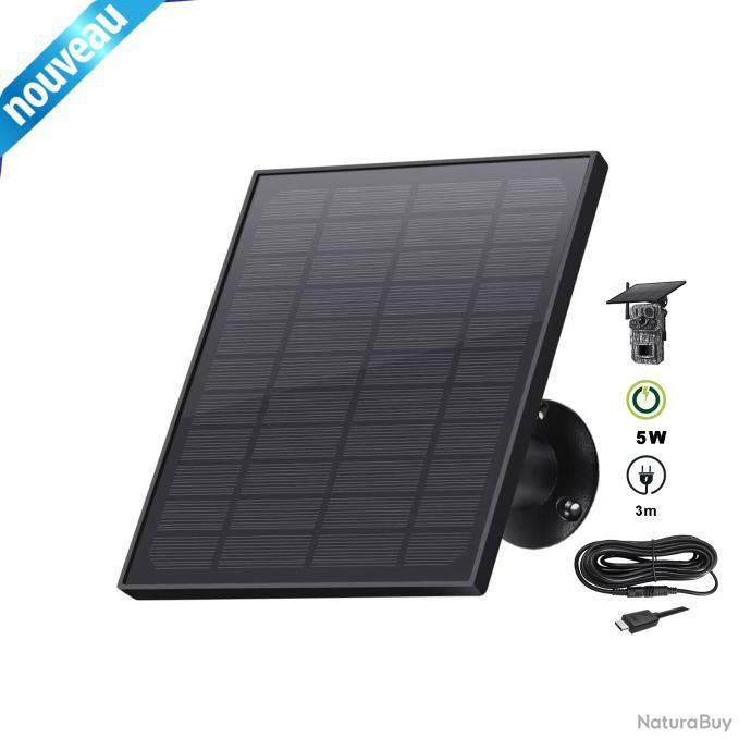Panneau solaire Puissant 5W Camera RoG V3-GPS