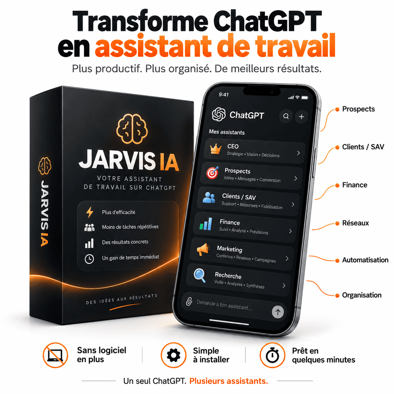 JARVIS IA — Transformez ChatGPT en assistant de travail